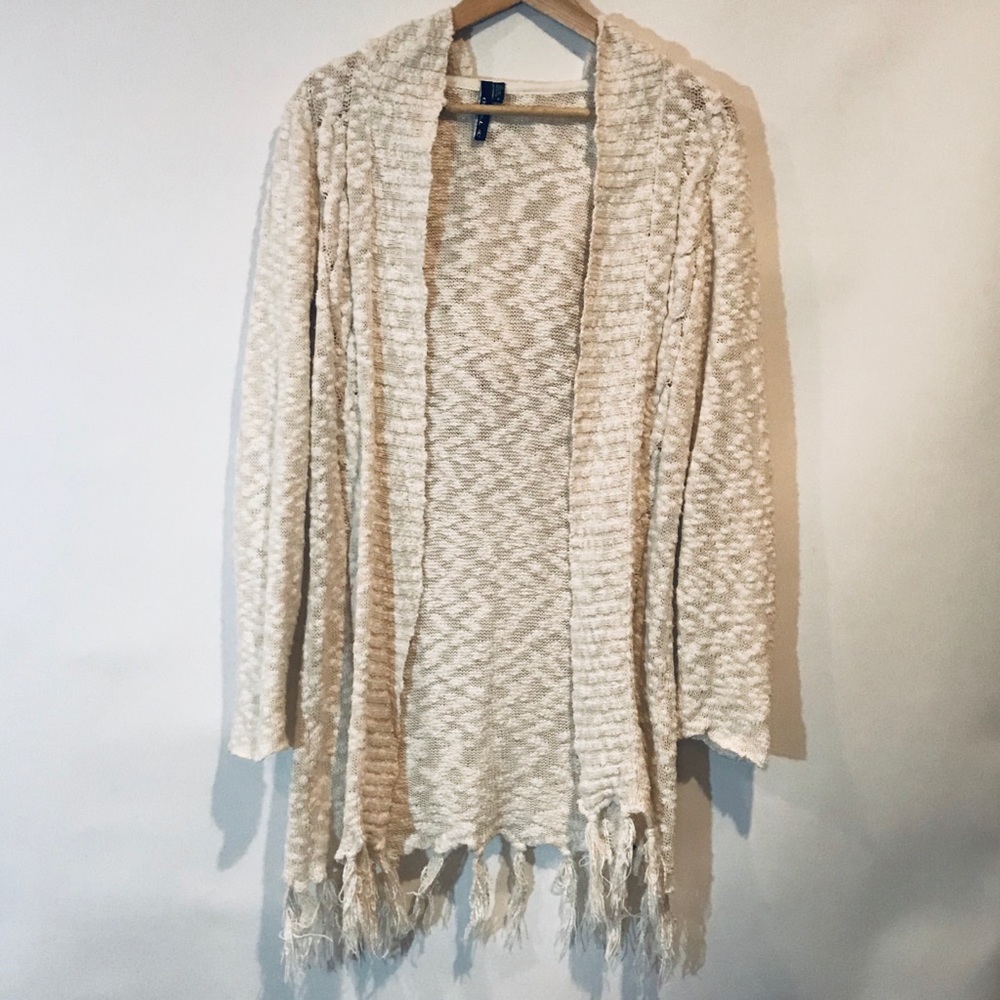 {O’Neill} Ibby fringe knit open cardigan
